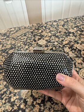 Black Rhinestone Evening Clutch